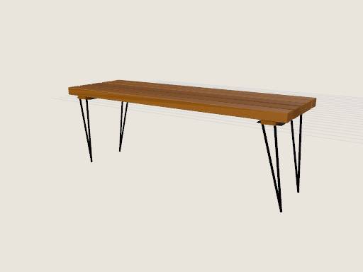 Modern entryway bench — 3D model designed in Prompt2CAD