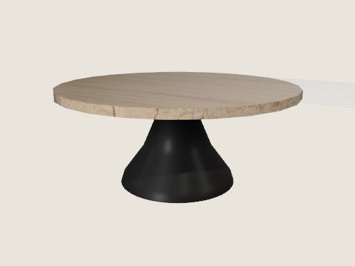 Modern marble coffee table — 3D model designed in Prompt2CAD