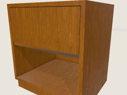 Modern oak nightstand — 3D model designed in Prompt2CAD
