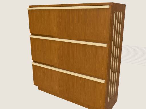 Modern shoe cabinet — 3D model designed in Prompt2CAD