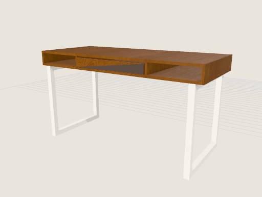 Modern writing desk — 3D model designed in Prompt2CAD